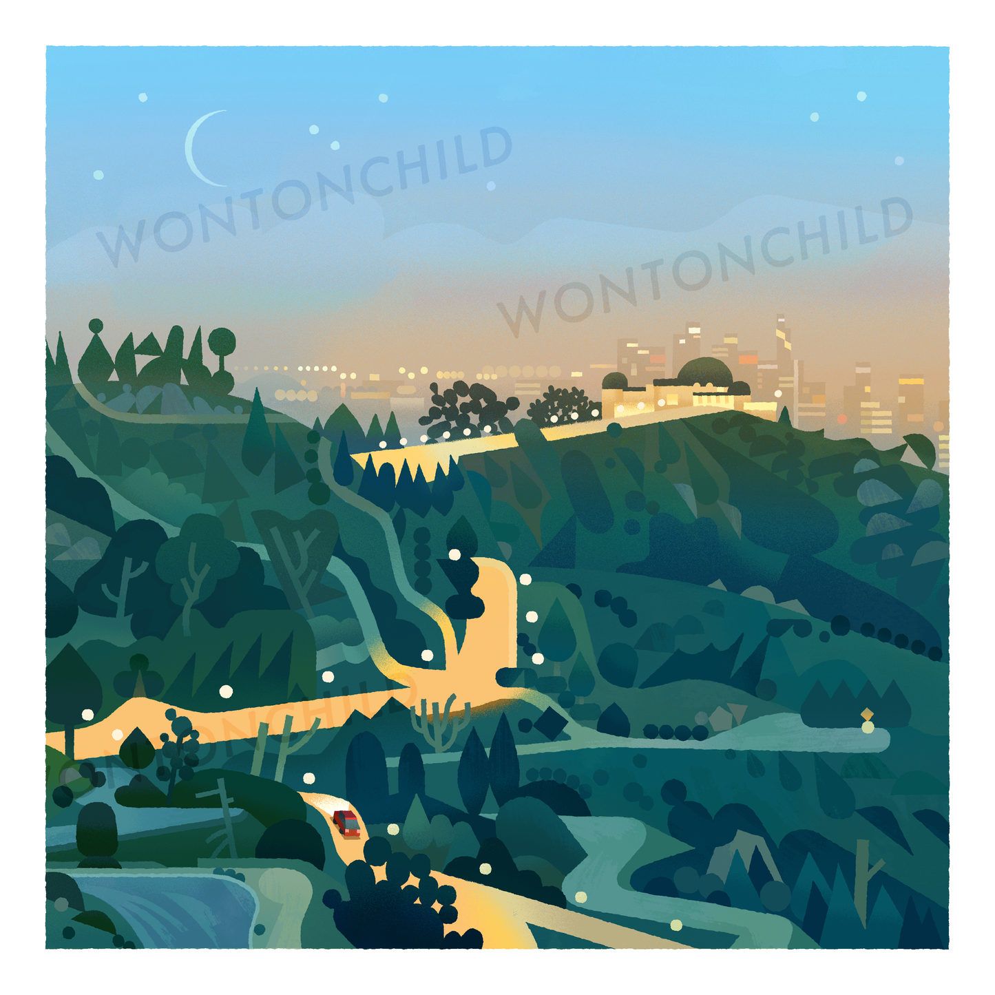 Griffith Observatory Art Print