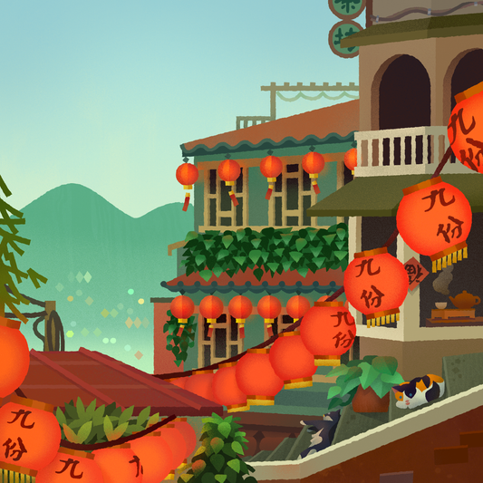 Jiufen Teahouse Print