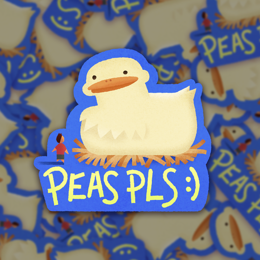 Peas Pls Sticker
